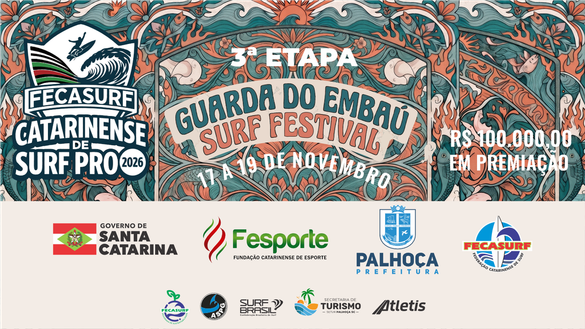 Cartaz Guarda do Embaú Surf Festival