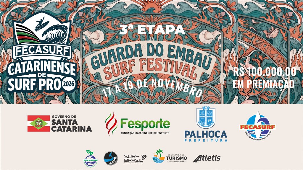 Cartaz Guarda do Embaú Surf Festival